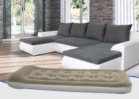 Модный прочный мягкий серый надувной матрас ворсопечатный , односпальная кровать надувной матрас встроенная подушка поставщик