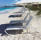 Stackable складывая lounger пляжа анти- ржавчины кресла для отдыха пляжа белый облегченный складывая поставщик