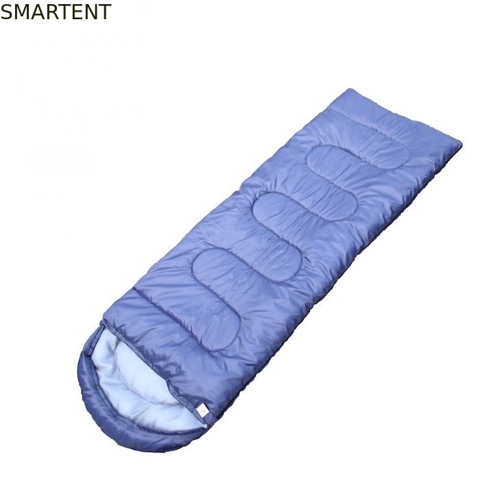 Синий водонепроницаемый 190T полиэстерный наружный горный спальный мешок 210 * 75 см поставщик