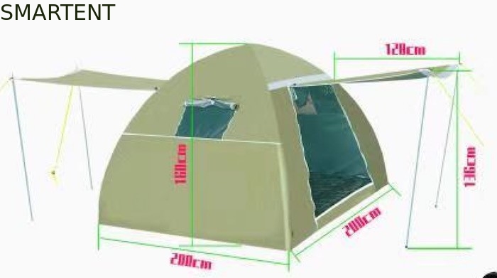 Большие 4 шатра человека раздувных на открытом воздухе серебрят шатер 200X200X150CM воздуха купола Colated 210T поставщик