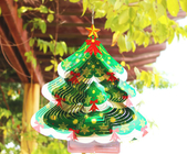 Перезвоны ветра рождественской елки обтекателя втулки 3D ветра металла ширины 27cm вращая поставщик