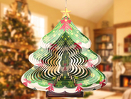Перезвоны ветра рождественской елки обтекателя втулки 3D ветра металла ширины 27cm вращая поставщик