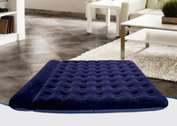 Складный ПВХ надувной матрас ворсопечатный роскошный темно-синий двойной надувной матрас встроенная подушка поставщик