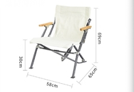 Подлокотник 58x65x69CM Teak портативного кресла для отдыха пляжа складчатости морского котика низкий задний алюминиевый поставщик