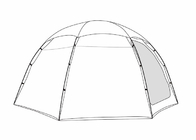 Октагонная водонепроницаемая полипатонная палатка для кемпинга на открытом воздухе с алюминиевым полюсом 4*4*2.4M поставщик