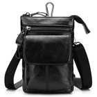 Роскошный кроссбоди кошелек для шеи 4,9*7,3*2,3' черный натуральный кожаный многофункциональный сумка для путешествий поставщик