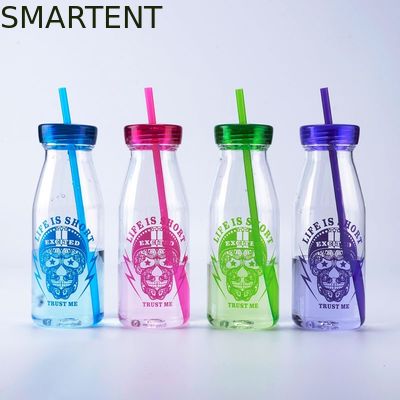 Купить Бутылки с водой 450ML разминки бутылки напитка моды выдвиженческие пластиковые со склянкой молока соломы Производство в сети