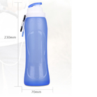 Голубая бутылка спорт силикона бутылок с водой 500ML разминки складная поставщик
