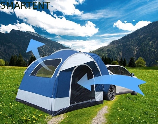 250*250*200CM PU2000MM Покрытая полиэстер 210D 2 двери SUV кемпинговая палатка с стекловолокнистыми столбами и сетчатыми окнами поставщик