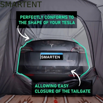 Легкая покрытая полиэстером ПоФибростекленная палатка для кемпинга для Tesla 3 сезон водонепроницаемая серая модель Быстрая установка за 10 минут поставщик