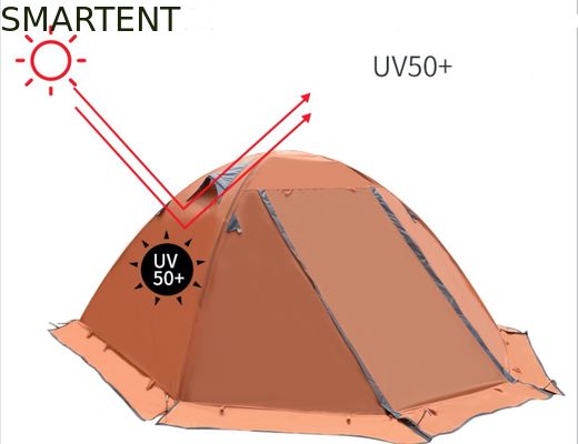 Купить 210X180X130cm Оранжевый водонепроницаемый PU2000mm Покрытый 190T полиэстером Уютный кемпинговый шатер Производство в сети
