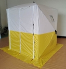 PU располагаясь лагерем шатров Оксфорда полиэстера 200D на открытом воздухе покрыл попа вверх по желтому цвету шатра работы белому поставщик