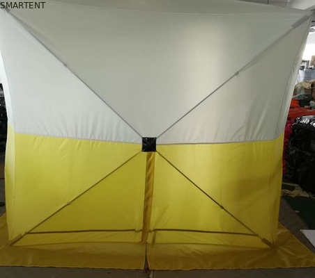 235*235*200MM Наружное рыболовное убежище ПУ покрытое 200D полиэстером Оксфордской стекловолокнистой двуцветной кемпинговой палаткой поставщик