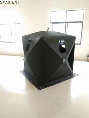 147X147X165CM Черная палатка для работы на открытом воздухе Водостойкая стекловолокна Покрытая полиэстером 150D Один человек переворачивается над льдом поставщик