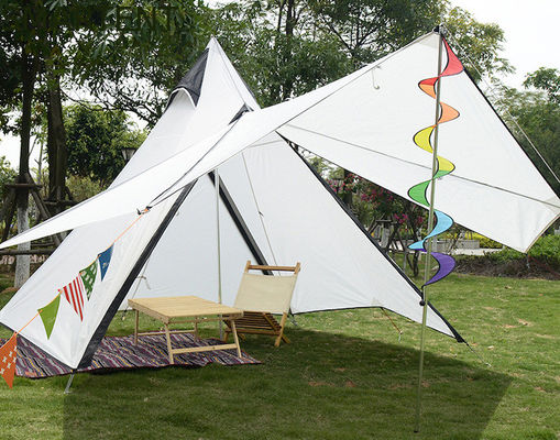 Купить Шатер 320X260X200CM Yurt Teepee располагаясь лагерем шатров белого холста хлопка на открытом воздухе индийский Производство в сети
