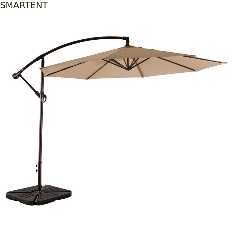 Прочный ресторан двойной патио зонтик 3M консольный зонт от солнца с ручным открытым поставщик