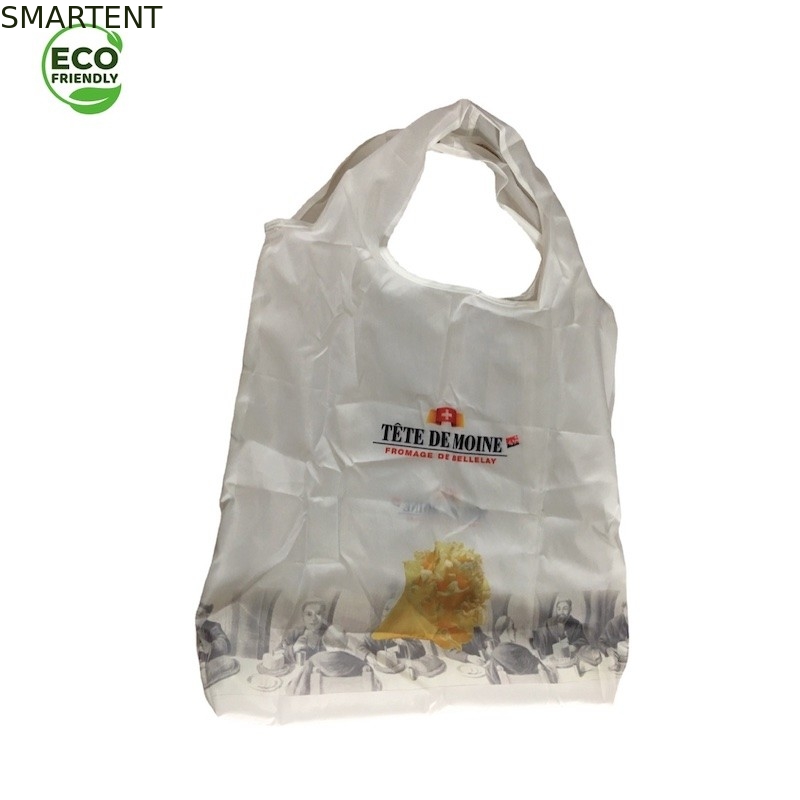 Хозяйственной сумки аксессуаров RPET 210T 60 X 44CM изготовленный на заказ печатая Eco цвет дружелюбной белый поставщик