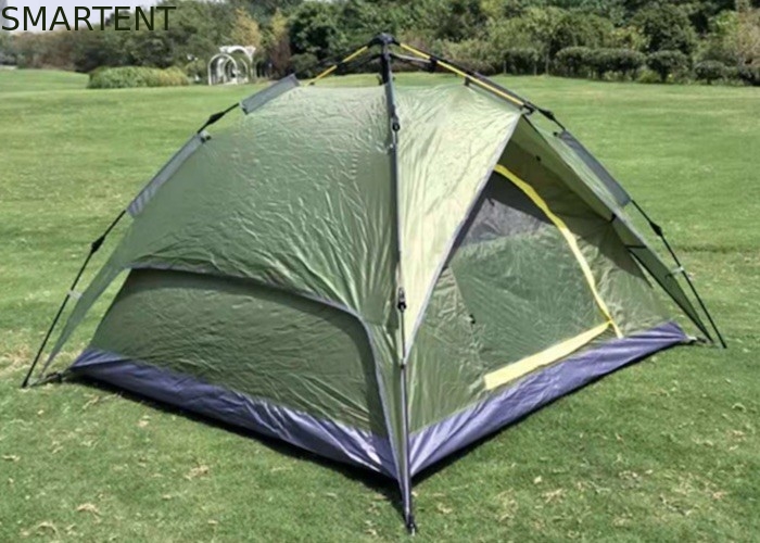 Зеленый цвет полиэстера располагаясь лагерем шатров 190T поляка PU2000mm стеклоткани Rainproof на открытом воздухе поставщик